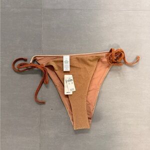 Aerie Glittery Gold Bikini Bottom